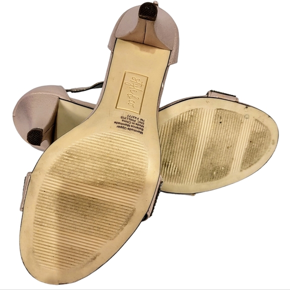 Style & Co Phyllis Two-piece Evening Sandals Blush Silver 7 - Picture 8 of 8